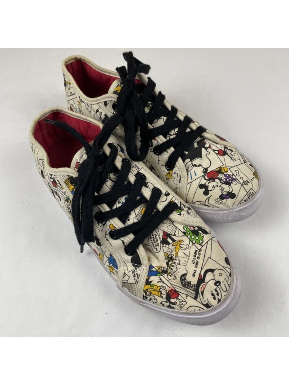 Disney Mickey Mouse Comic Strip Canvas Shoes Women's 9 Sneakers Tennis